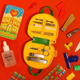 ✅ ขายดี Wiggle Wiggle Nail Clipper Set ชุดกรรไกรตัดเล็บ แต่งเล็บ พร้อมกระเป๋าแบบพกพาน่ารัก
