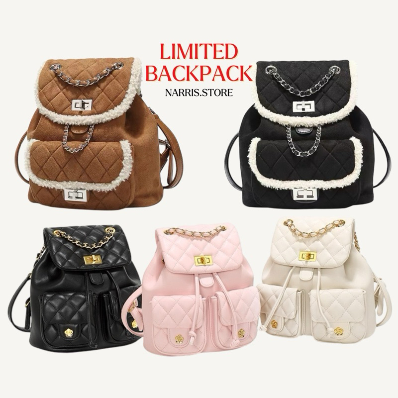 Limited Bag Backpack กระเป๋าเป้ ลิมิเต็ดรุ่นฮิต งานหนังพรีเมี่ยม (พร้อมส่งจากไทย)