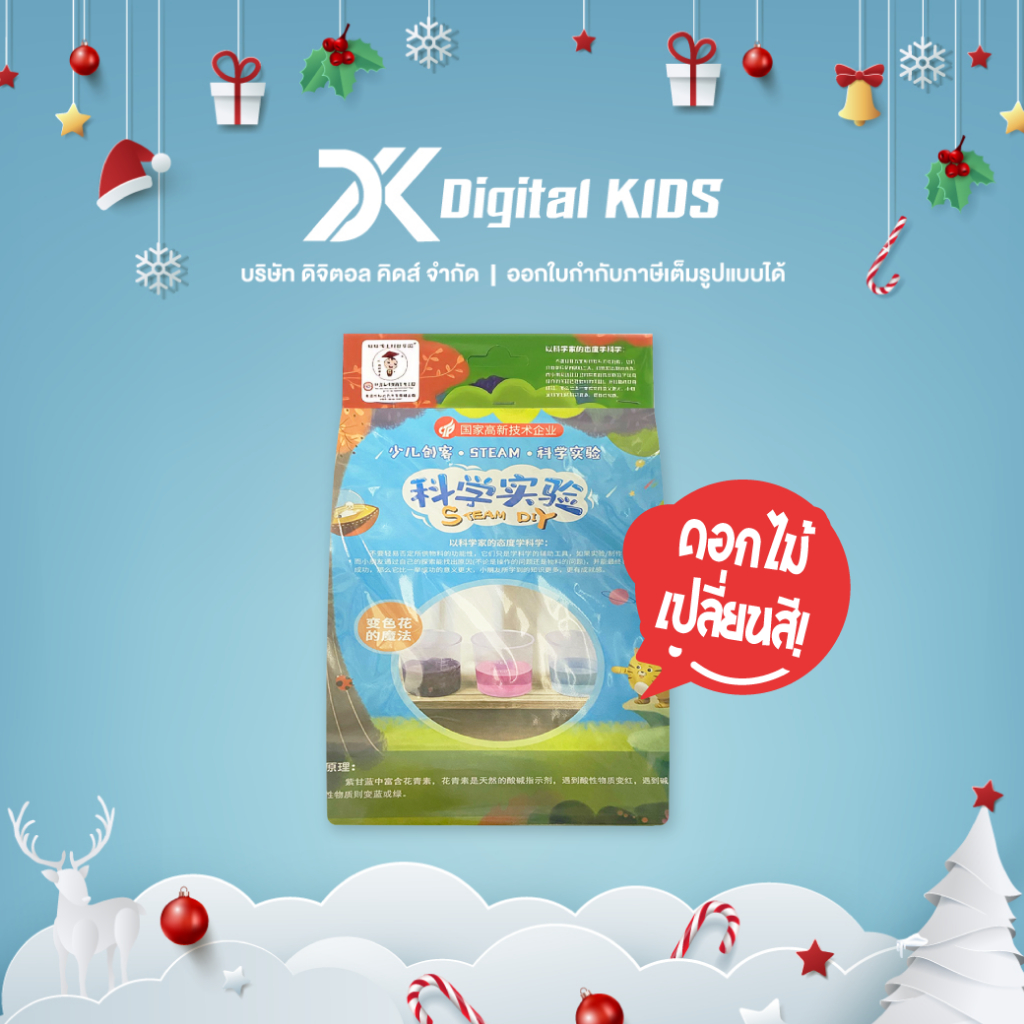 ของเล่นวิทย์ STEAM DIY ชุดทดลองดอกไม้เปลี่ยนสี ชุดทดลองวิทย์สำหรับเด็ก - Digital KIDS