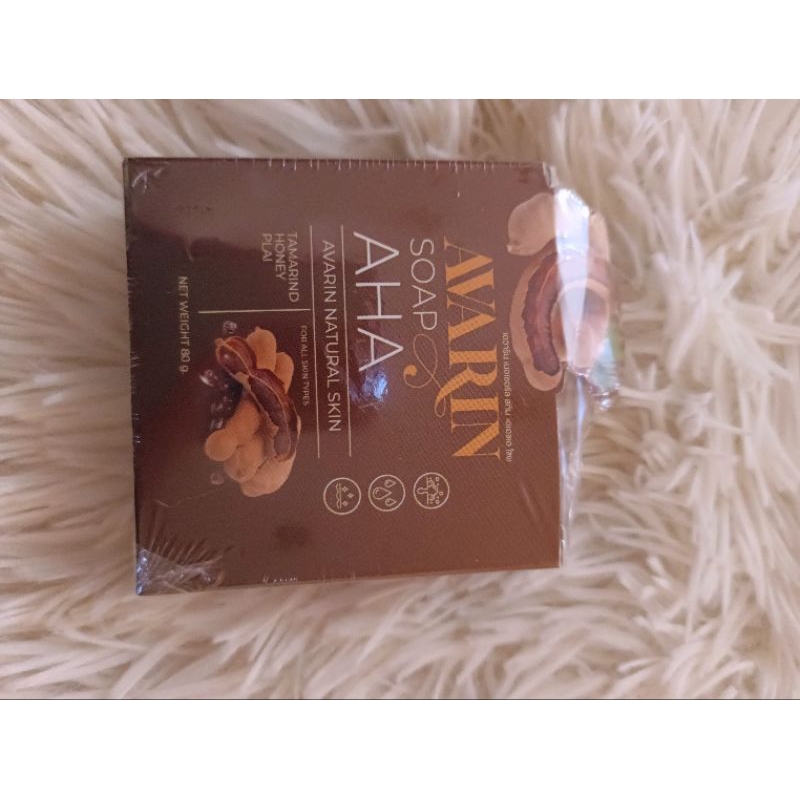 สบู่สครับมะขาม AVARIN NATURAL Skin ฝช้ได้ทั้งผิวหน้าและผิวกาย ขนาด 80 กรัม