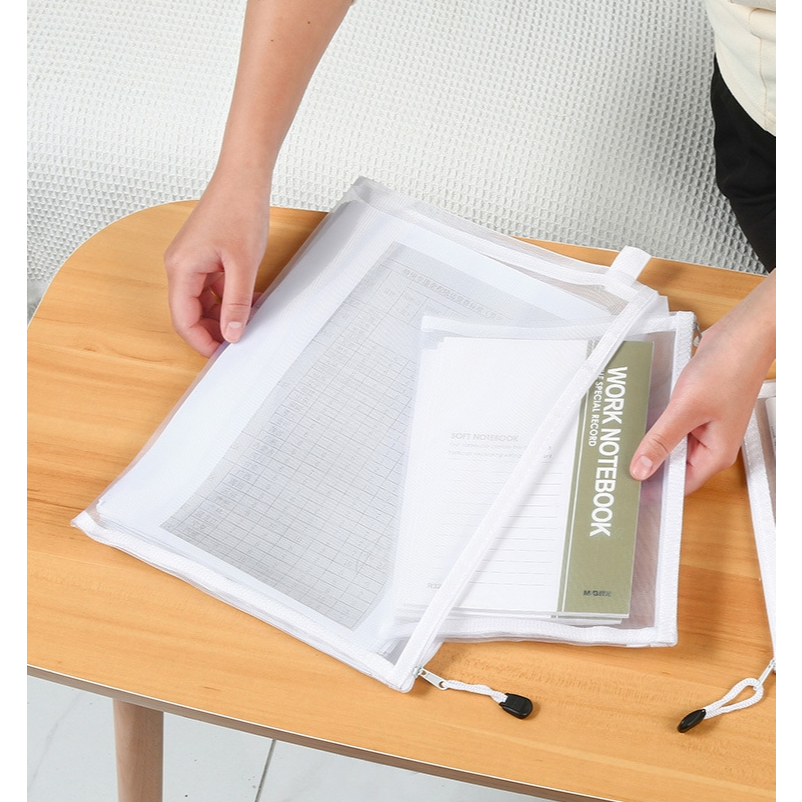 กระเป๋าใส่ปากกา ผ้าตาข่ายใส ขนาด A6 A5 A4 สําหรับนักเรียน - รูปที่ 6