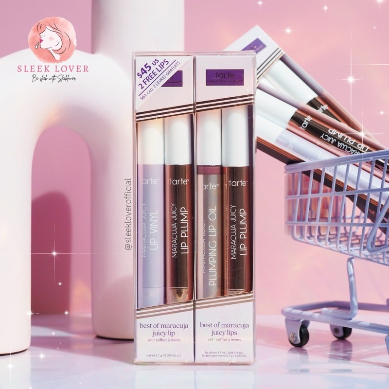 [เหลือ 1,360.- "เก็บโค้ดทักแชท"] 🔻พร้อมส่ง&แท้🔻 TARTE Best Of Maracuja Juicy Lips Set ( Limited Edition
