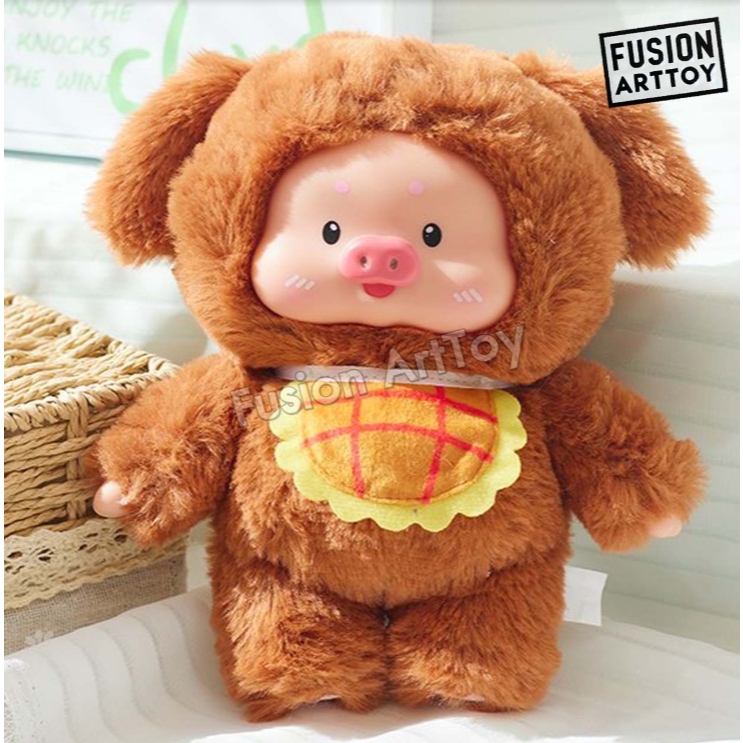 (แบบจุ่ม) Piglet Ranch Plush พวงกุญแจ ของแท้ 100%  Fusion ArtToy