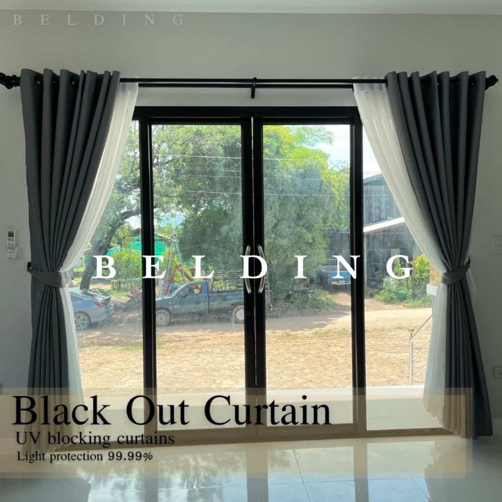 2-layer curtains, width 2.2, height 2.8 1แพ็คม่านกันแสง1ชิ้น+ม่านโปร่ง1ชิ้น มีประกันสินค้า