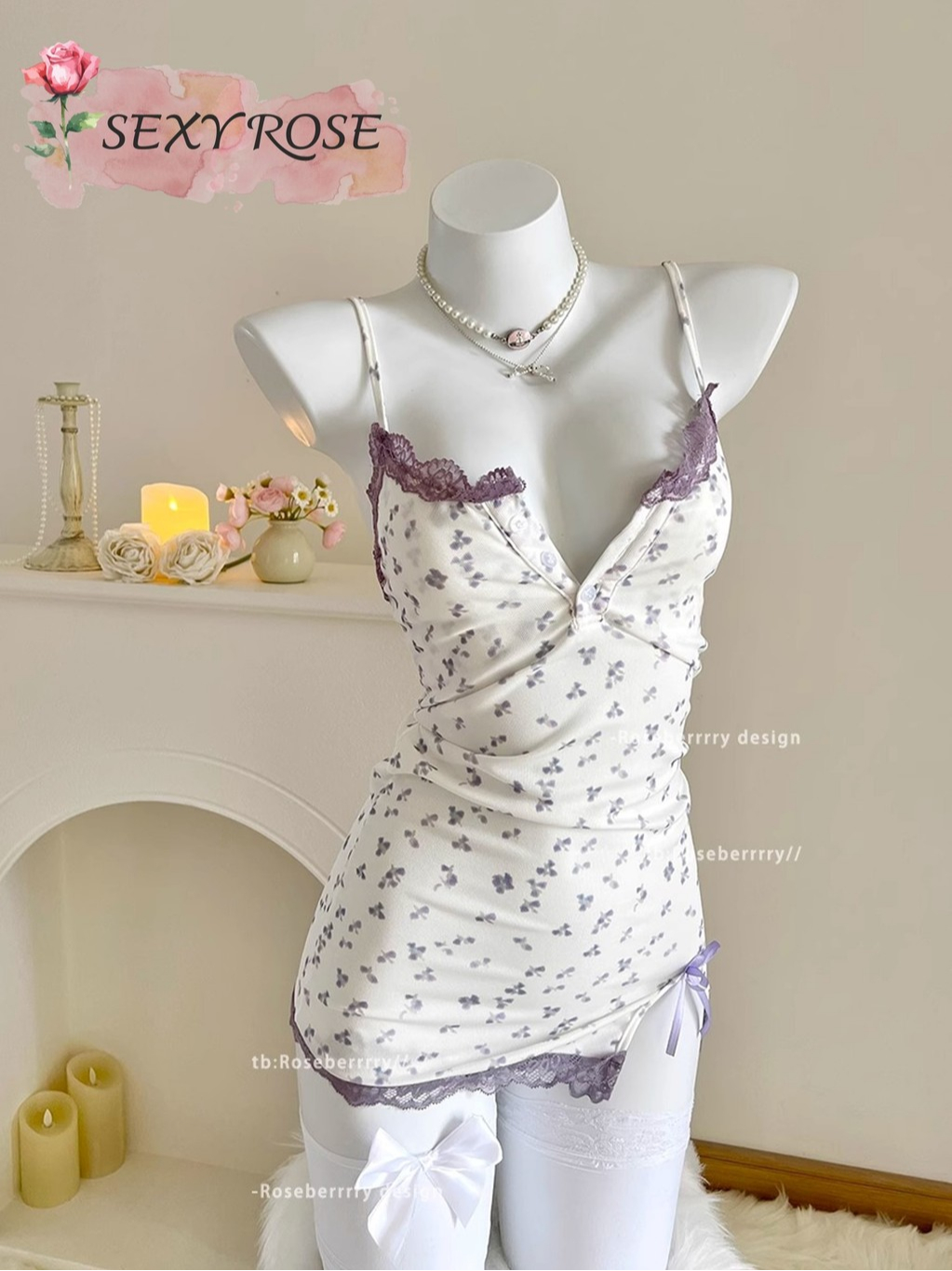 SEXY เดรสสั้น ชุดนอนเดรส ชุดนอนสายเดี่ยว 🎀 เดรสสายเดี่ยว มีไซต์ใหญ่ S-5XL ได้ถึง 100kg R-546