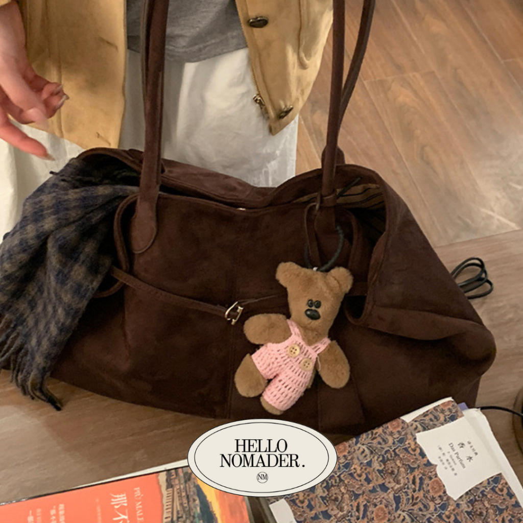 NOMADE.& พร้อมส่ง Peacans Suede Bag {กระเป๋าหนังกลับ}