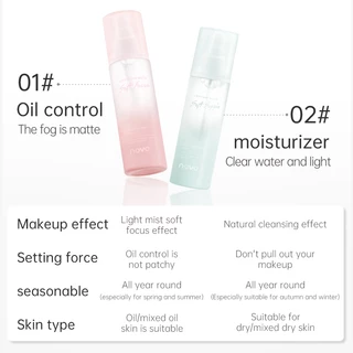 6283 (ใหม่/แท้) NOVO spray makeup สเปรย์น้ำแร่ ล็อคเมคอัพ ฉ่ำวาว ติดทน คุมมัน กันน้ำ 100ml ผิวแพ้ง่ายก็ใช้ได้