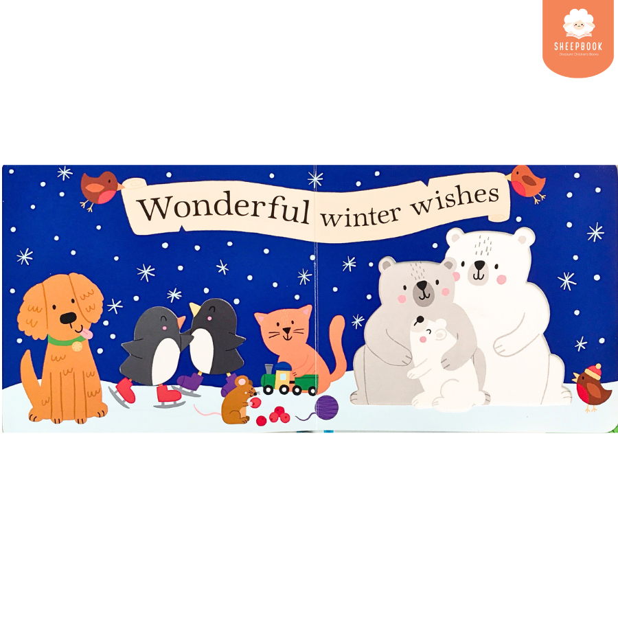 บอร์ดบุ๊ค A Flurry Of Snowflakes กระดาษแข็งทุกหน้า A1F5 - รูปที่ 3