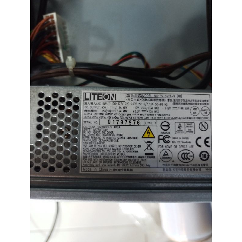 เพาเวอร์ซัพพลาย ACER Original สำหรับ Acer Veriton X2630G X4610G X4620G X490G X498G