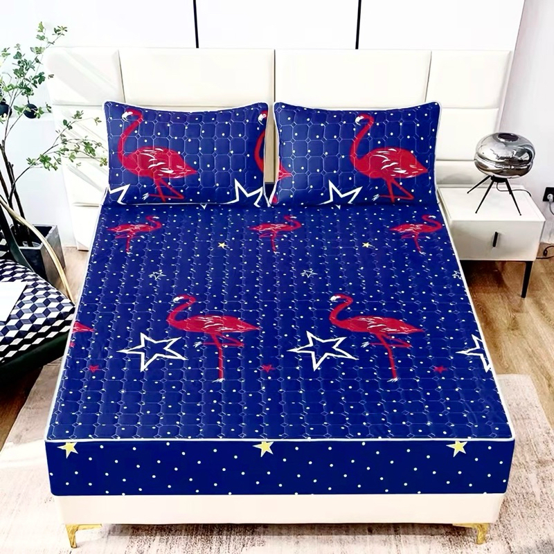 ผ้าปูที่นอนเสริมใยนุ่ม(เนื้อผ้า3ชั้น) หนานุ่ม มีลายให้เลือกหลากหลาย - รูปที่ 6