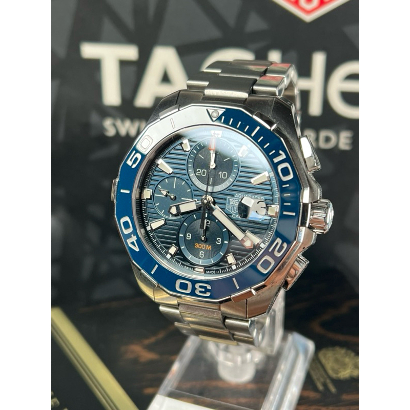 Tag Heuer Aquaracer Calibre 16 Chronograph Blue Dial  Ref. CAY211B-0