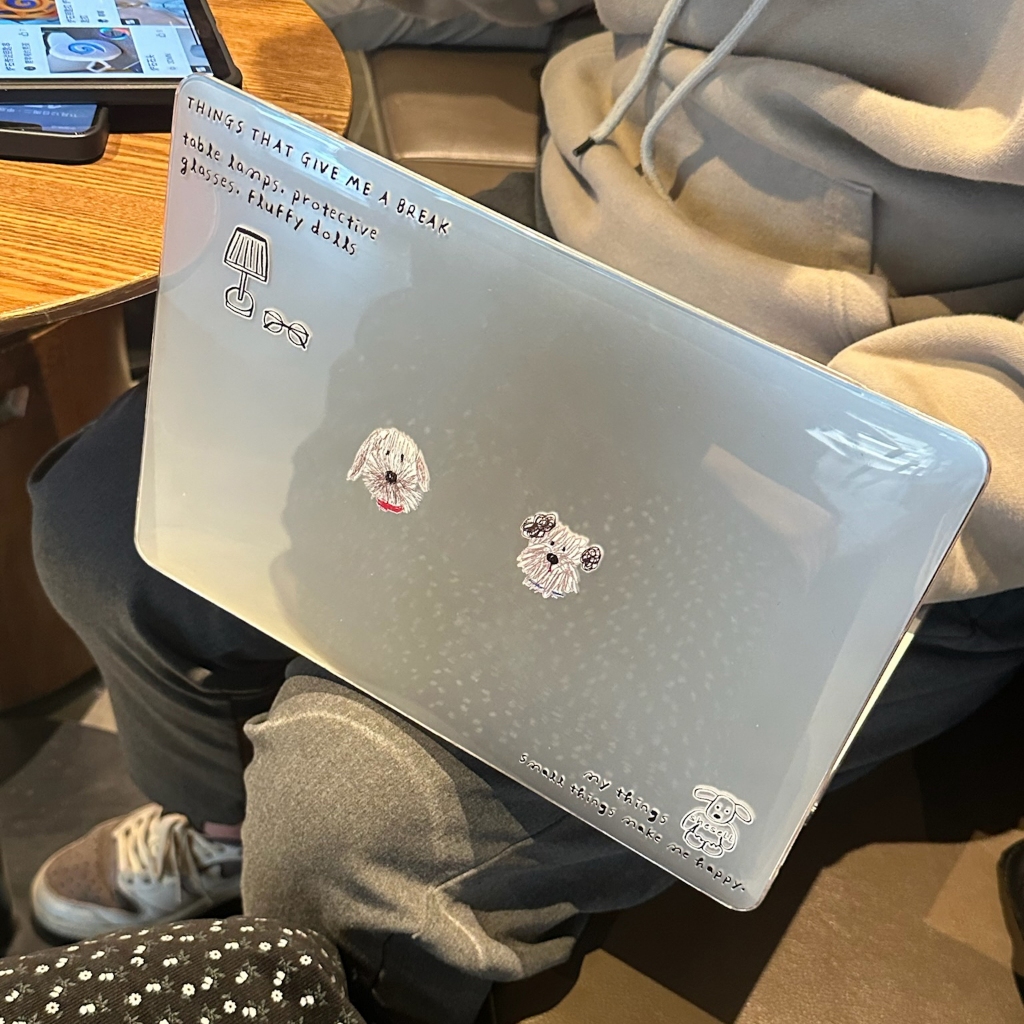 Shesell พร้อมส่ง✨เคส macbook(crystal)Puppy Buddy Air13 M4 A3240 Pro13 M2/M3 เคสสำหรับแมคบุ๊คใส A2338 - รูปที่ 2