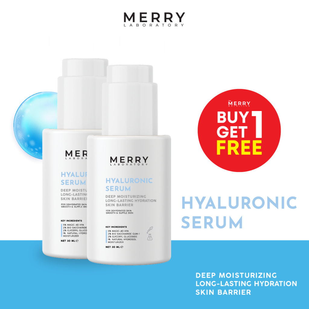 [ 1 แถม 1 ] MERRY LAB Hyaluronic Serum เติมน้ำให้ผิว+ชุ่มชื้นยาวนาน ภายใน 7 วัน