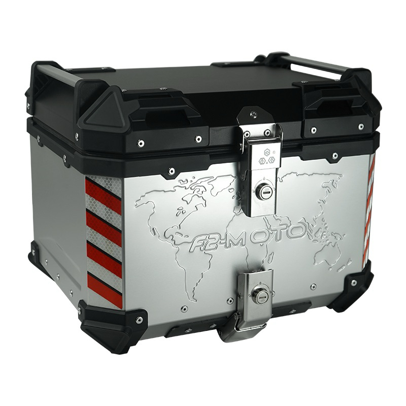 🔥พร้อมส่ง🔥 F2MOTO ลายMAP 45L-55L กล่องท้ายมอเตอร์ไซค์ กล่องหลังมอเตอร์ไซค์ พร้อมของแถมอินเนอร์ เบาะพ
