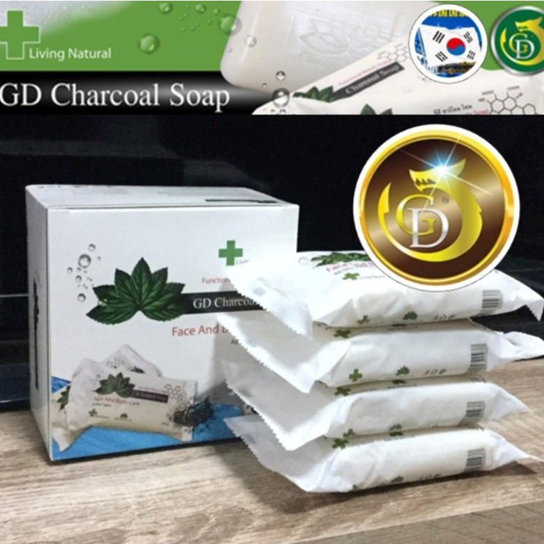 สบู่ชาร์โคล จีดีโซฟ  4ก้อน  (150กรัม/ก้อน) สบู่ถ่าน นำเข้าจากเกาหลี