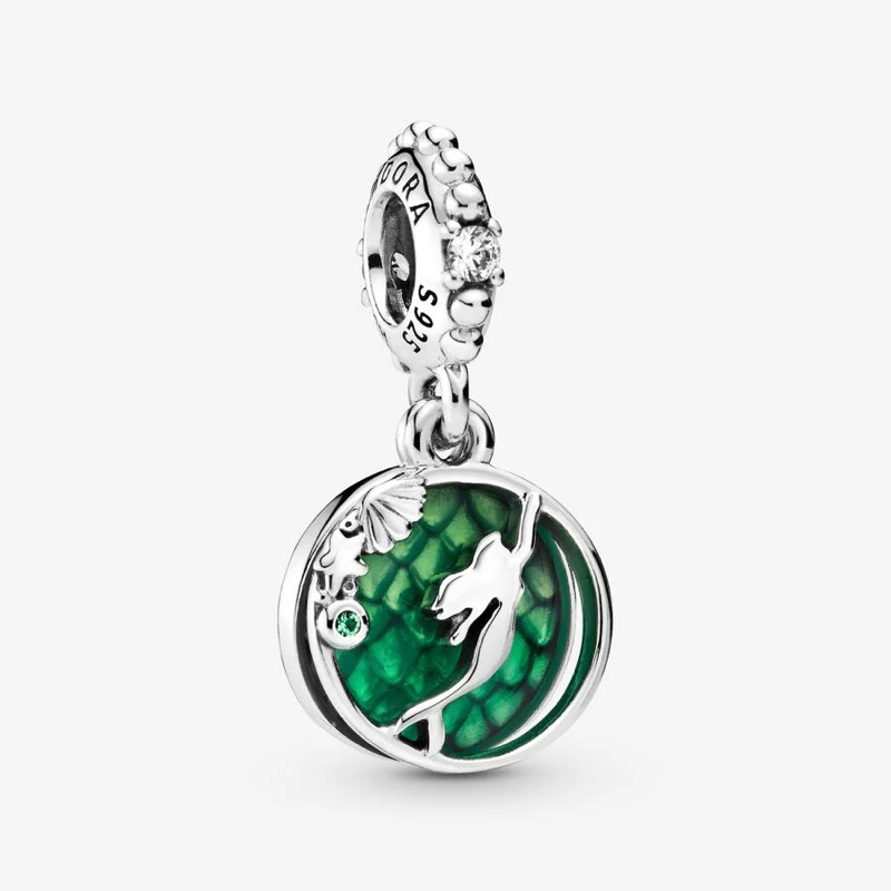 (ของแท้  พร้อมส่ง) Pandora Disney Ariel Silver Dangle แพนโดร่าติ้งแอเรียล นางเงือก ของแท้ มือหนึ่งทุกชิ้น