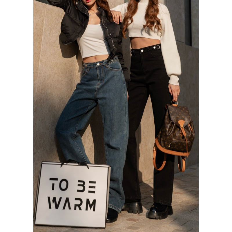 SW13 กางเกงยีนส์บุขนทรงขากระบอก (Minus Jeans)