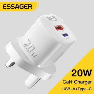 Essager ที่ชาร์จแบบพกพา USB+type-c 20W มาตรฐานสหราชอาณาจักร …