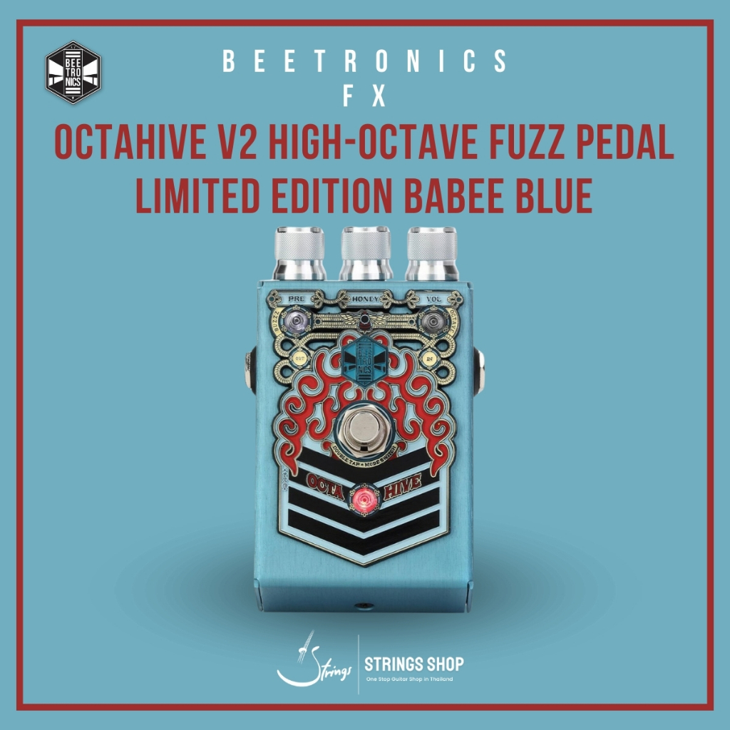 เอฟเฟคกีตาร์ Beetronics FX Octahive v2 High-octave Fuzz Pedal - Limited Edition Babee Blue