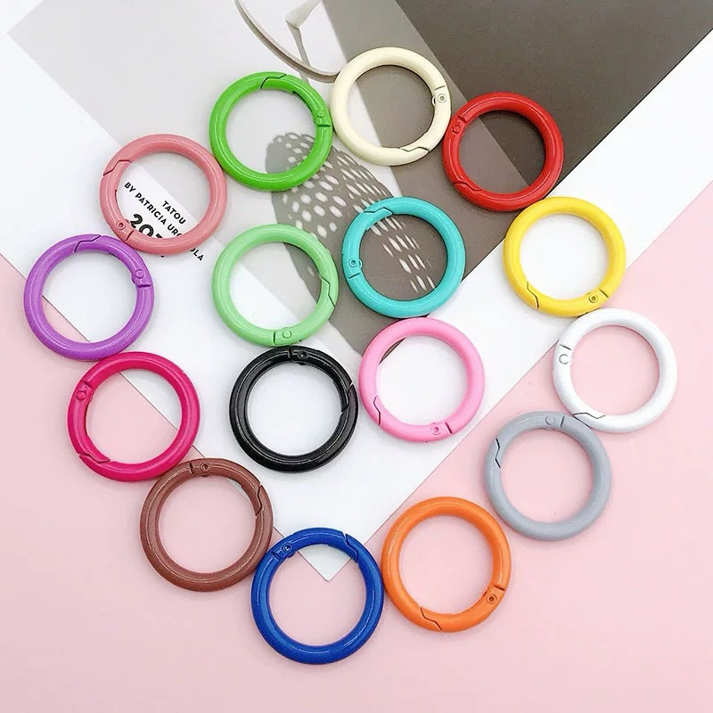 (พร้อมส่งในไทย!) ห่วงสปริง Diy ขนาด 34mm ห่วงพวงกุญแจPopmart อะไหล่พวงกุญแจ ห่วงโลหะ