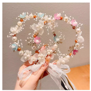 (🇹🇭พร้อมส่ง) ที่คาดผมดอกไม้ กำไรข้อมือ เครื่องประดับผมสไตล์เจ้าหญิง มงกุฏดอกไม้ น่ารัก ส่งไว