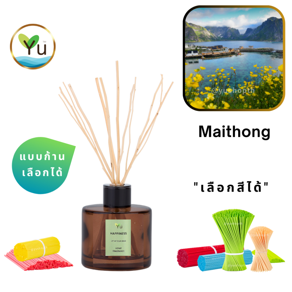 กลิ่น Maithong | Room Diffuser ก้านไม้หอม : กลิ่นหอมลักซ์ชูรี่ กลิ่นหอมสะอาดคลาสสิคที่น่าค้นหา เป็นกลิ่นมีเสน่ห์มาก