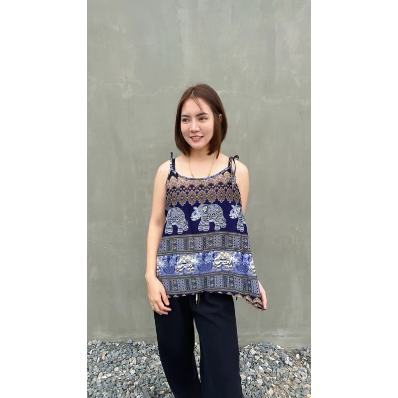 เสื้อสายเดี่ยวลายช้าง งานผ้าสปัน thumbnail 7
