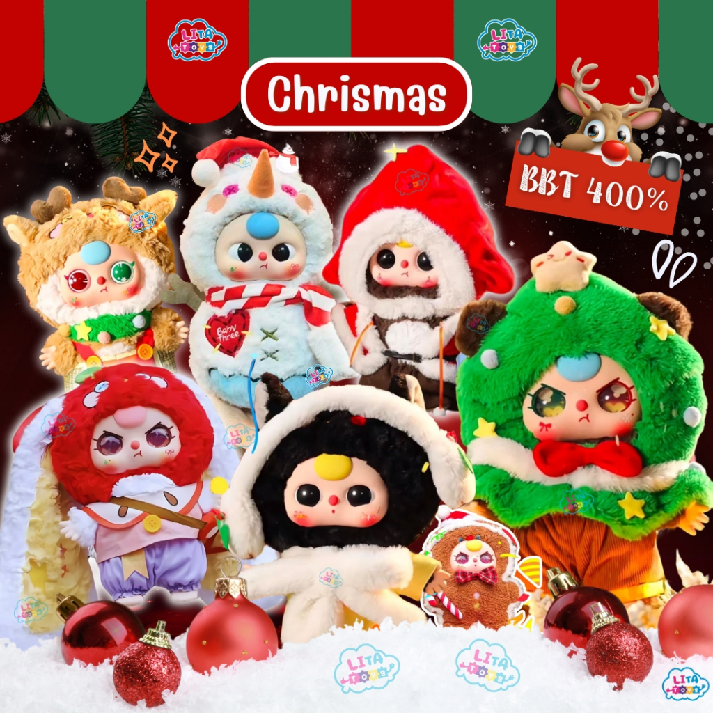 [พร้อมส่ง ] ~ Baby three 400% Merry Christmas Series ของแท้ ส่งจากไทย !