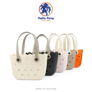Hello Pony กระเป๋าถือ กระเป๋าทรงถัง กระเป๋าดอกไม้ EVA แฟชั่นผู้หญิง เข้ากับทุกการแต่งกาย ขนาด 18x27.5 CM. รุ่น BM4006