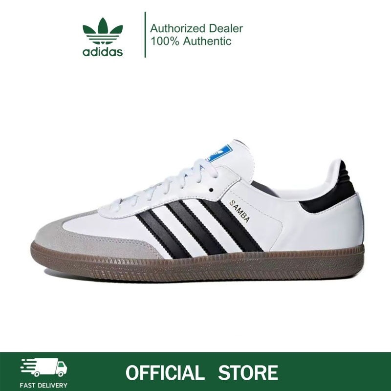 Adidas 100% Originals Samba Black White Gray Low Top Unisex Shoes B75806