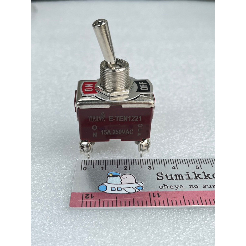 E-TEN1221 (แพ็ค1ตัว) สวิทช์โยกล็อค 4ขา Toggle Switch 15A250V  ON-OFF สวิทช์ไฟแบบสับขึ้นลง สินค้างานเกรดอย่างดี