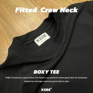 KEBE เสื้อยืด ผ้าคอตตอน no.20 ทรง Boxy Tee คอฟิต สไตล์วัยรุ่นอเมริกา ใส่ได้ทั้งชายและหญิง