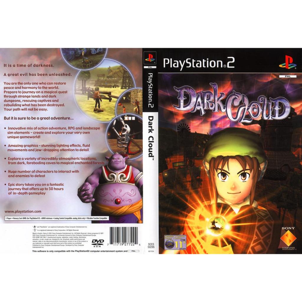 แผ่นเกมส์ PS2 Dark Cloud สกรีนแผ่น คุณภาพ ส่งไว (DVD)
