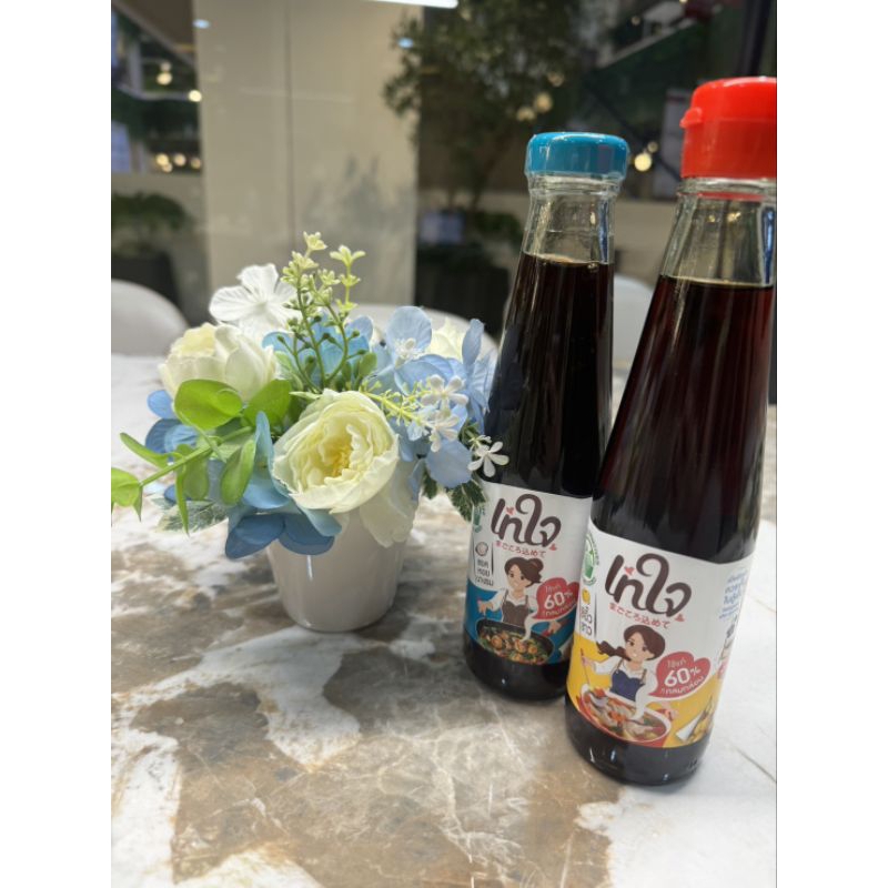 เทใจ เซ็ท 3ขวด(คละ) ซอสเห็ดหอมเจ280ก.,ซอสหอยนางรม280ก.,ซีอิ๊วขาว250มล.ตราเทใจ - รูปที่ 3