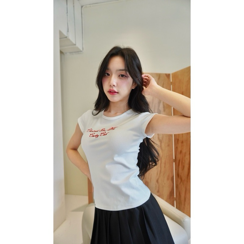 เสื้อยืด ปัก country club เนื้อผ้ายืดเด้งทรงสวย ใส่สบาย jarinya(j12)