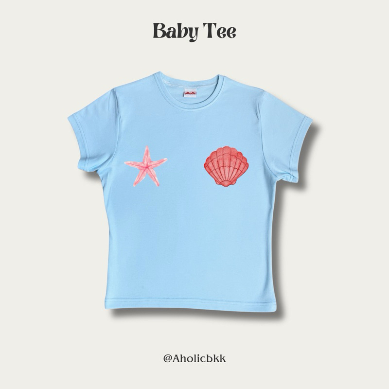 AHOLICBKK | เสื้อทรง BABY TEE THE SEA