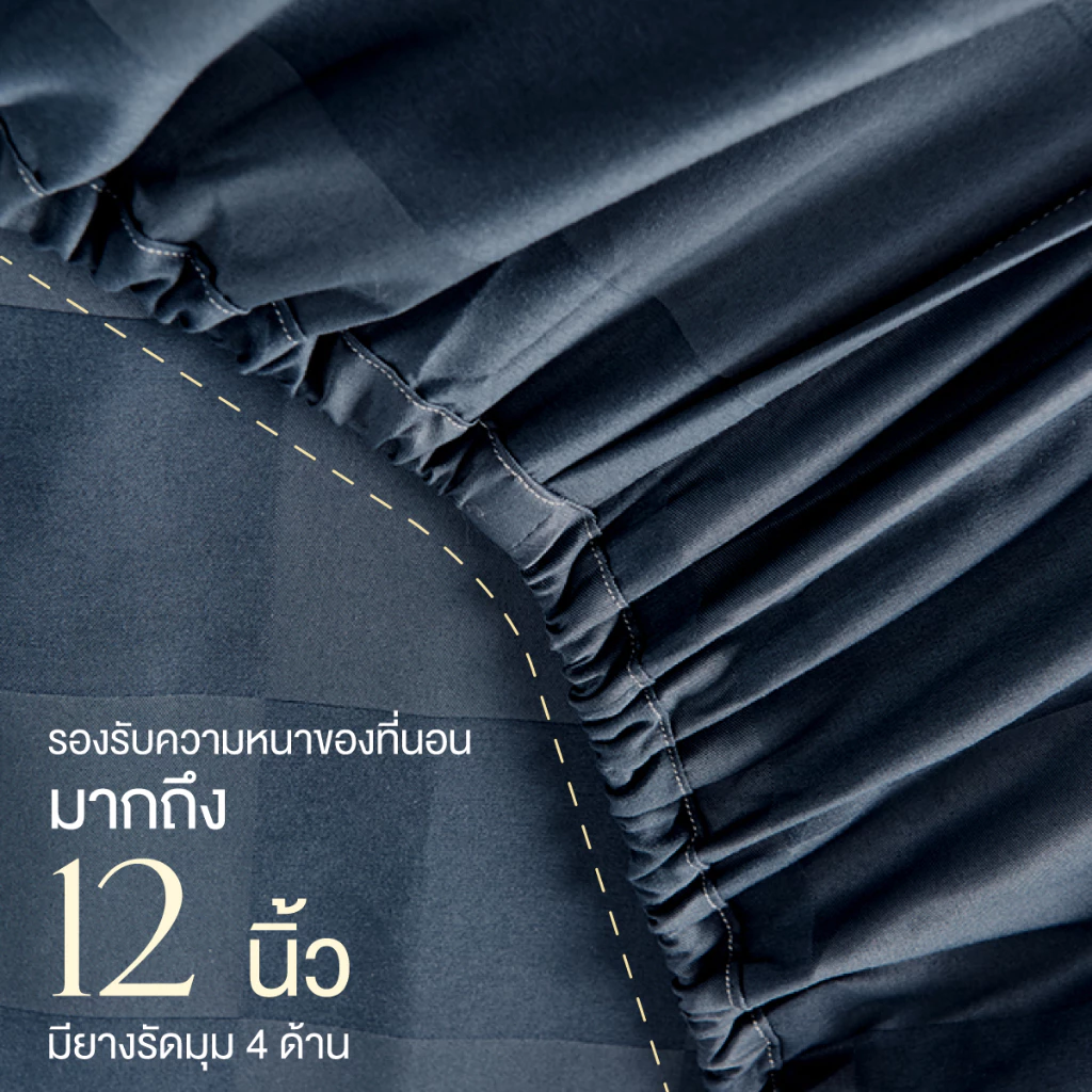 ibed ชุดผ้าปูที่นอนทอลายครบเซ็ท Softex Satin (ทอลายตาราง) 3.5 ฟุต,5 ฟุต,6 ฟุต - CHECKERD COLLECTION thumbnail 5