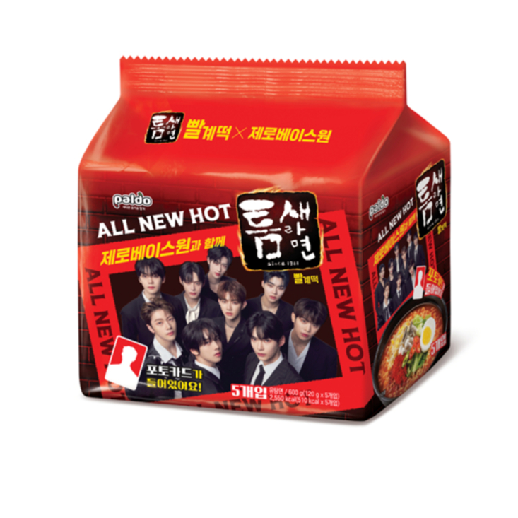 สินค้าใหม่! พาลโด ทึมแซรามยอน รสต็อกบกกีเผ็ด PALDO SPICY X ZERO BASEONE 팔도틈새라면 매운맛
