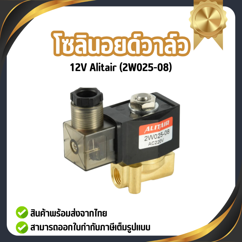 โซลินอยด์วาล์ว 12V Alitair (2W025-08)