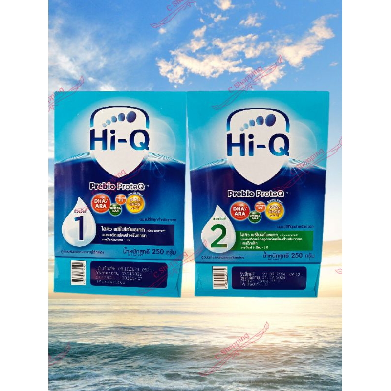 นมผง ไฮคิว พรีไบโอโพรเทก สูตร 1&2 Hi-q Prebio ProteQ 250g-550g Exp 21/03/2026 ขึ้นไป