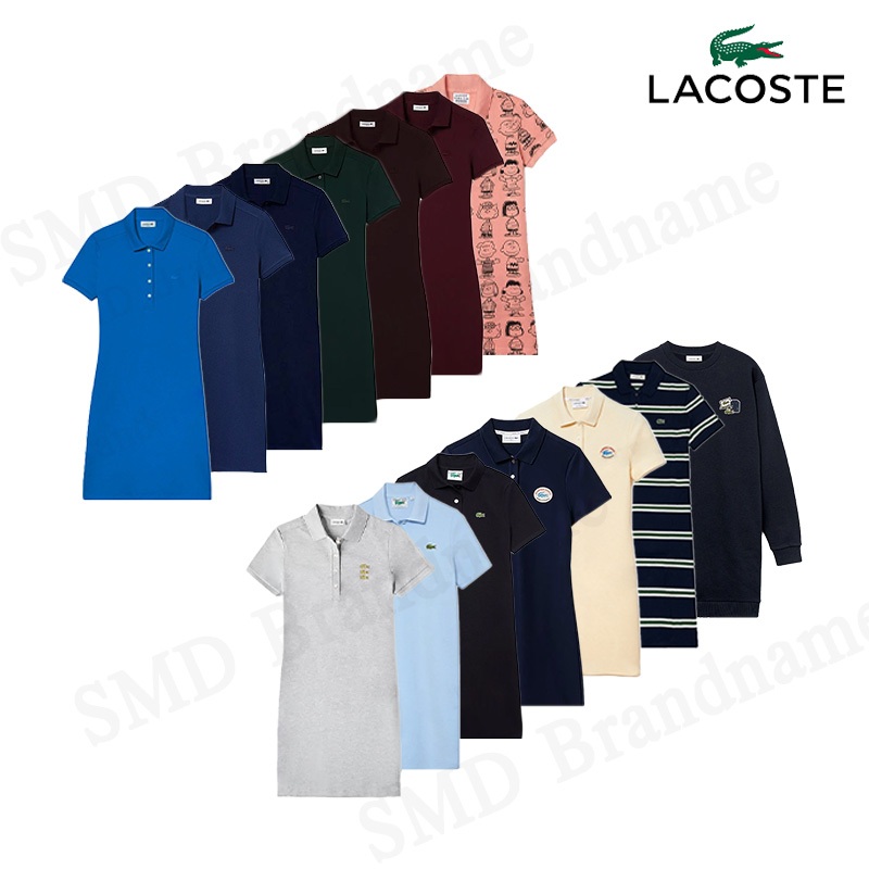 เดรสโปโลหญิง เสื้อผ้าสำหรับผู้หญิง ชุดกระโปรง Lacoste สินค้าแท้ 100% จากชอป