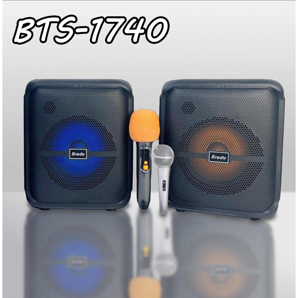 BTS-1740 ลำโพงพกพา ลำโพงดอก 8 นิ้ว ลำโพงบูททูธ BTS-1740 เสียงดี หนักแน่น ดูฟนังฟังเพลง สนุก แถมไมค์ลอย