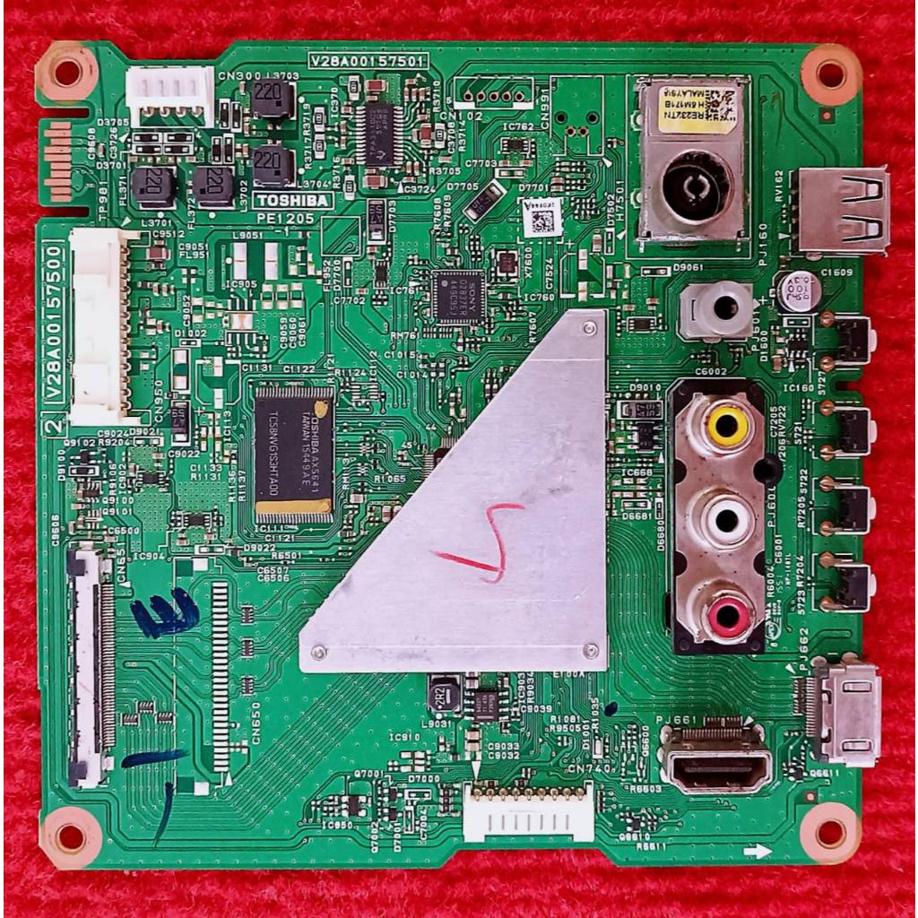 เมนบอร์ดทีวี  TOSHIBA  40L2550VT , 50L2550VT  พาสบอร์ด V28A00157501