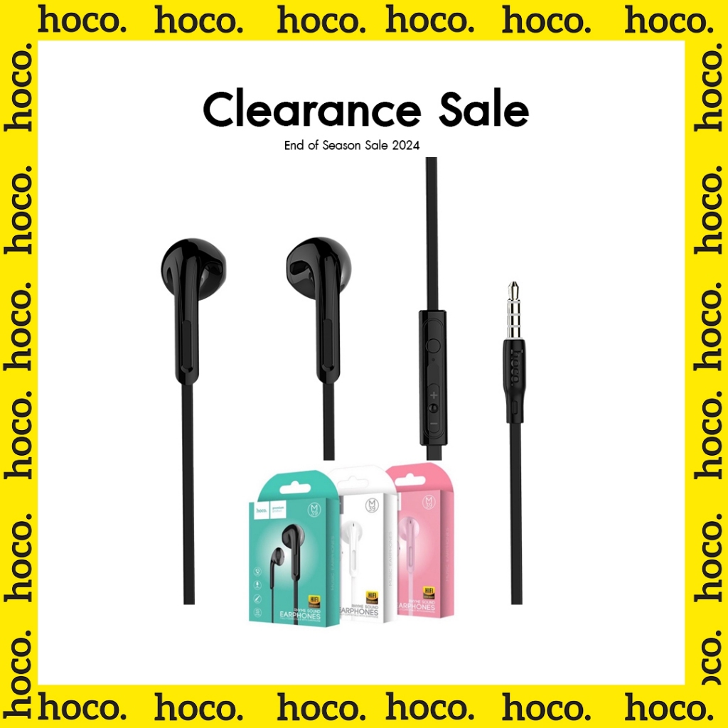 โล๊ะสต็อก  Hoco M39 หูฟัง Small Talk 32 Ω  แจ็คกลม AUX 3.5 mm.พร้อมไมค์ ปรับเพิ่มลดเสียงได้