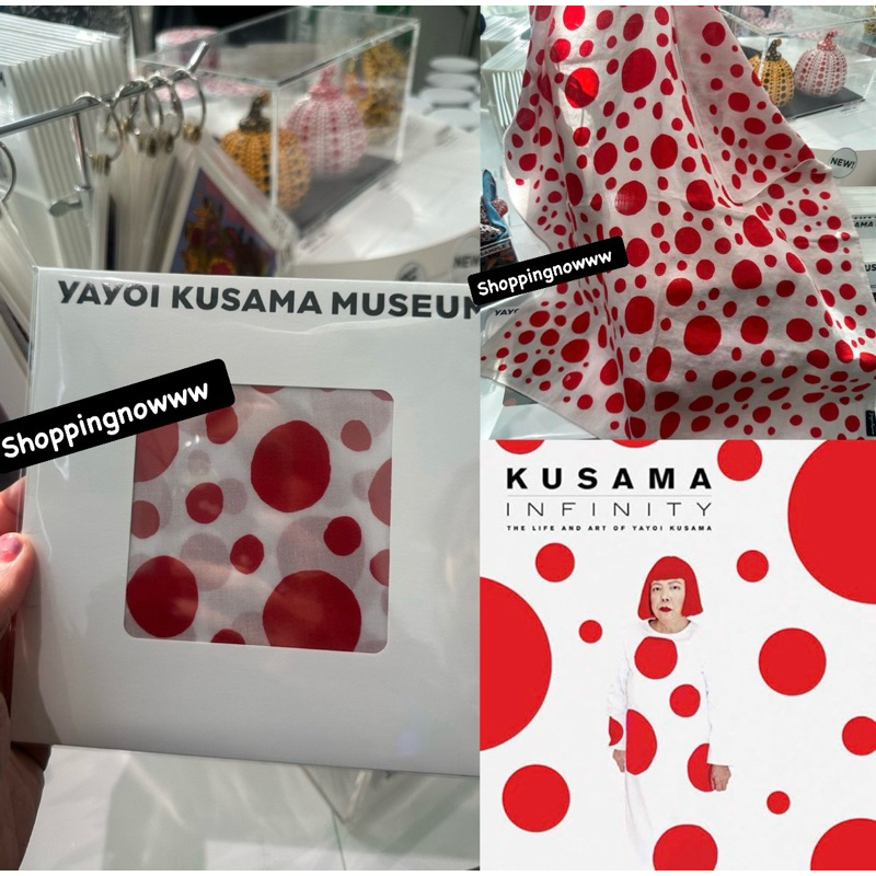 Yayoi Kusama ผ้าพันคอ ของแท้💯🇯🇵 จากญี่ปุ่น อยู่ในแพคเกจสวย ให้ของขวัญได้เลยค่ะ