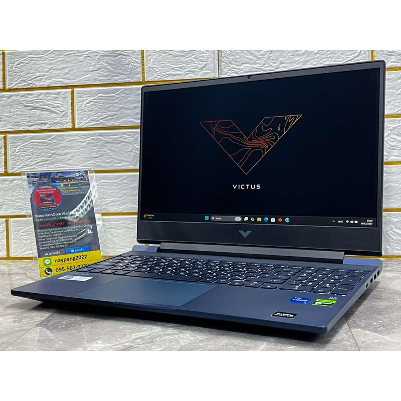 HP Victus Gaming 15-fa0154TX มือสองประกันศูนย์  23-05-2025 Core i5-12 RTX 3050 4 GB Ram 16 GB