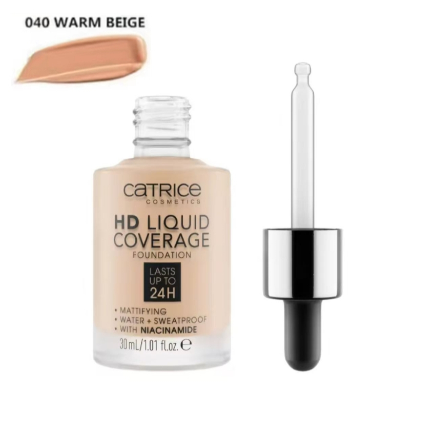 Catrice คาทริซ เอชดี ลิควิด คัฟเวอร์เรจ ฟาวน์เดชั่น 30 มล. #010# 020#030#040# แซนด์ เบจ