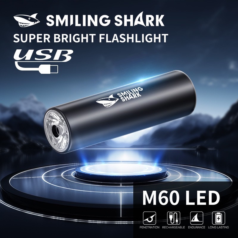 SmilingShark SD5300 ไฟฉาย led มินิ เอ็กซ์ทีอี แสงสีขาว คบเพลิง ซุปเปอร์ไบรท์ 4โหมด ชาร์จ USB ได้ แบบพกพาและขนาดพกพา