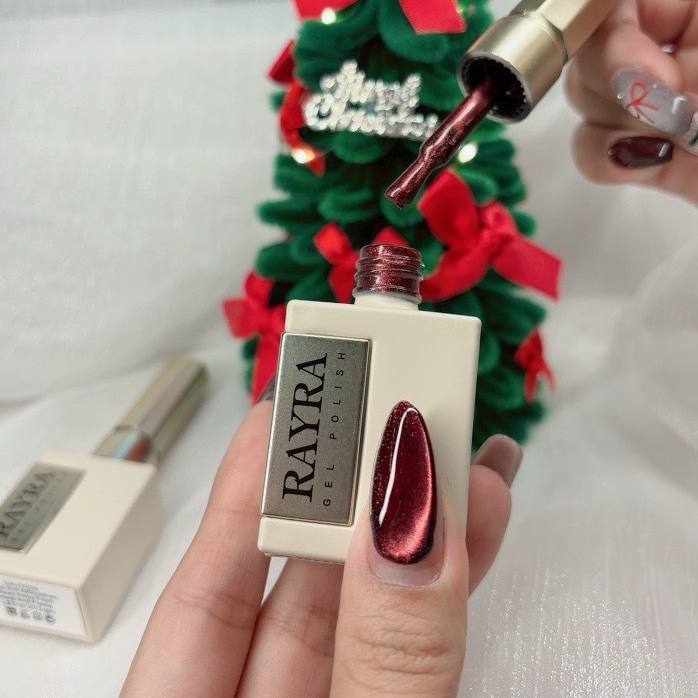 สีเจล Rayra premium gel 1 color แดงลูกแก้วแฟลชมะออกกานี