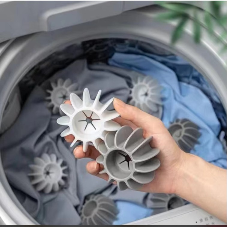 ลูกบอล ลูกบอลซิลิโคน ป้องกันการพันกัน ใช้ซ้ําได้ สําหรับเครื่องซักผ้า คละสี